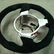 Réalisation volant cuir retourne avec point 0 pour opel speedster